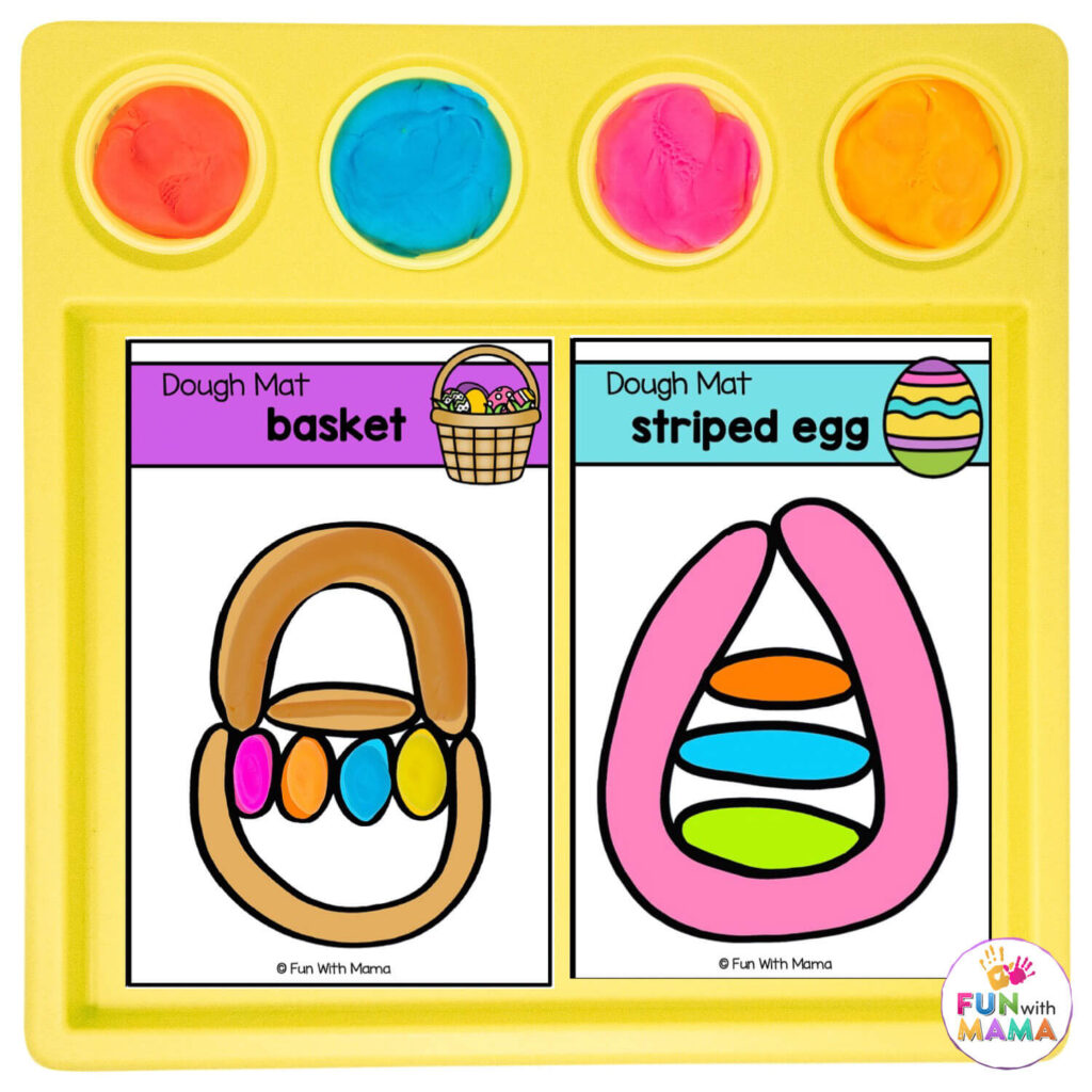 create baskets with play dough activity