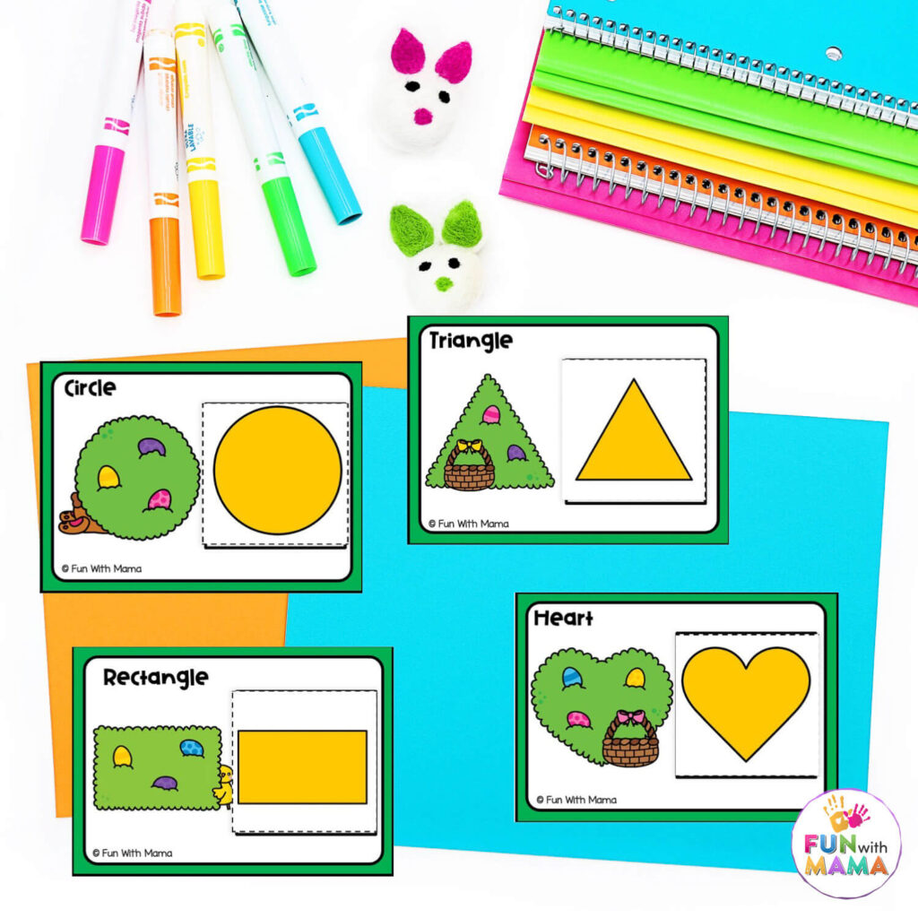 shape matching easter printable activities