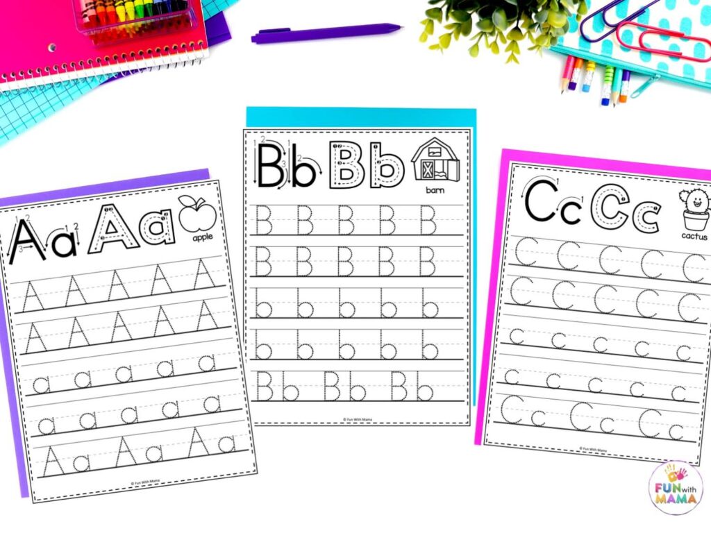 tracing letter worksheets