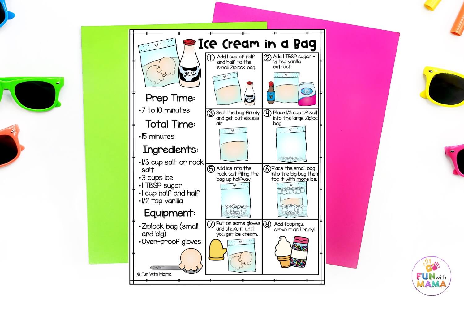 homemade ice cream in a bag printable pdf