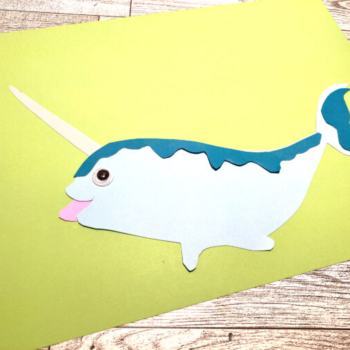 Narwhal collage craft