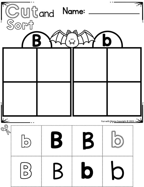 Cut and sort worksheet with thumbs up or thumbs down sections