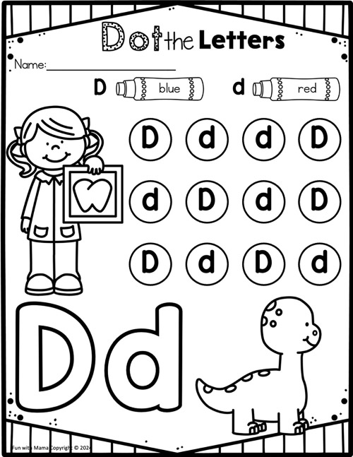 dot the letters activity