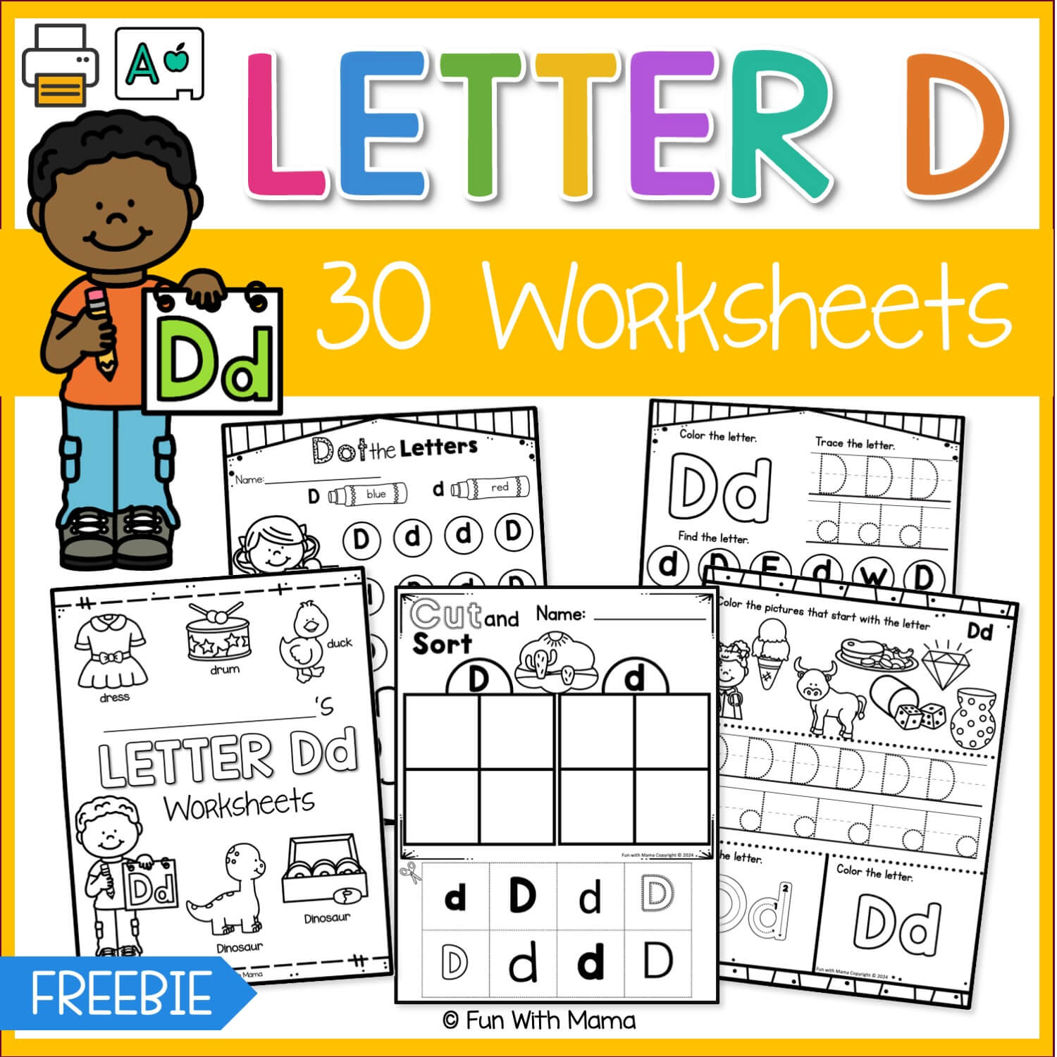 letter d worksheets printable