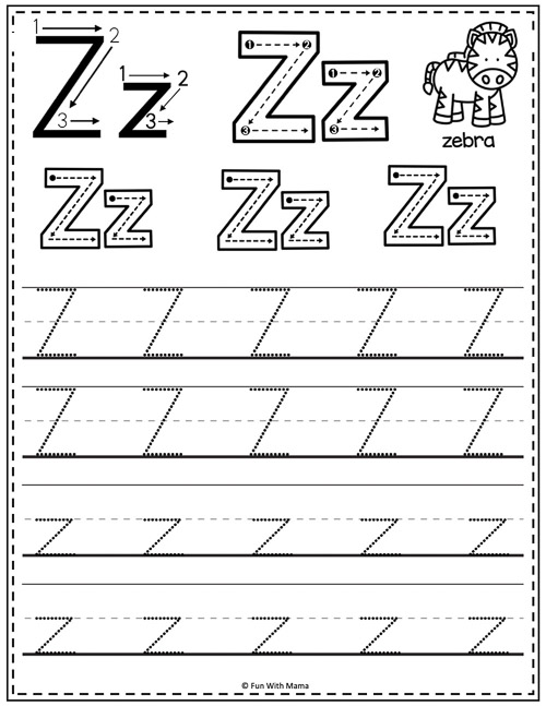 pre k worksheets alphabet tracing