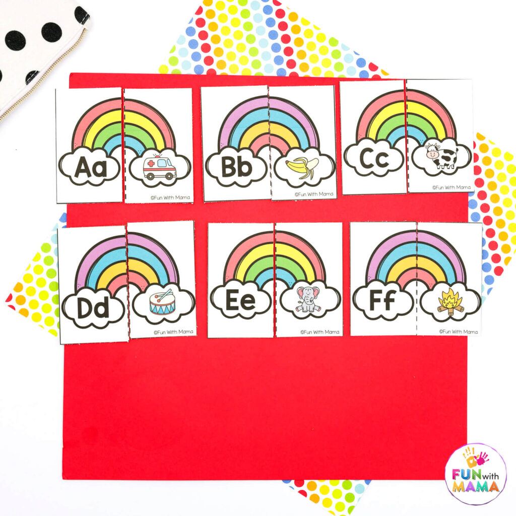 rainbow phonics cards