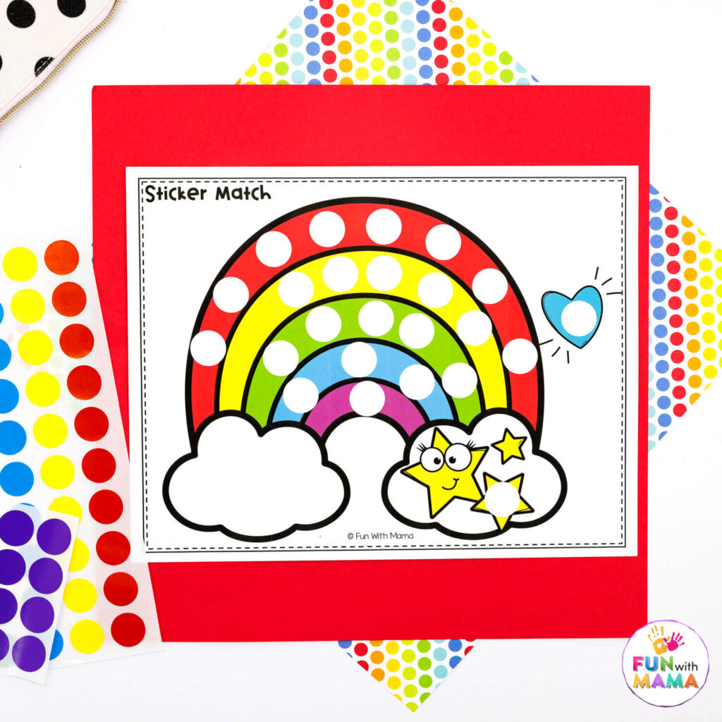 match the stickers activity 