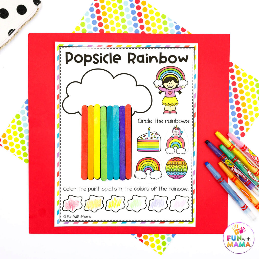 make a popsicle rainbow