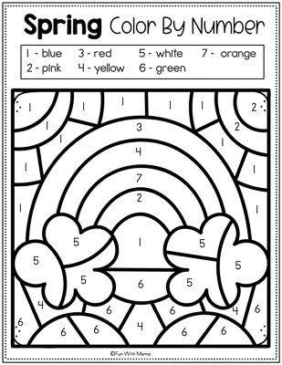 color by number rainbow