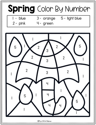 color by number umbrella