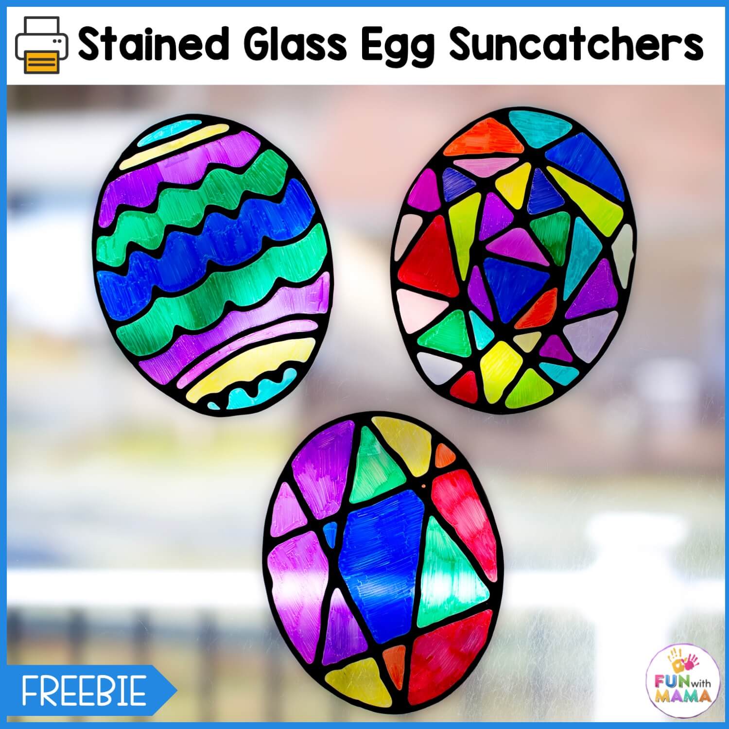 stained glass egg suncatchers