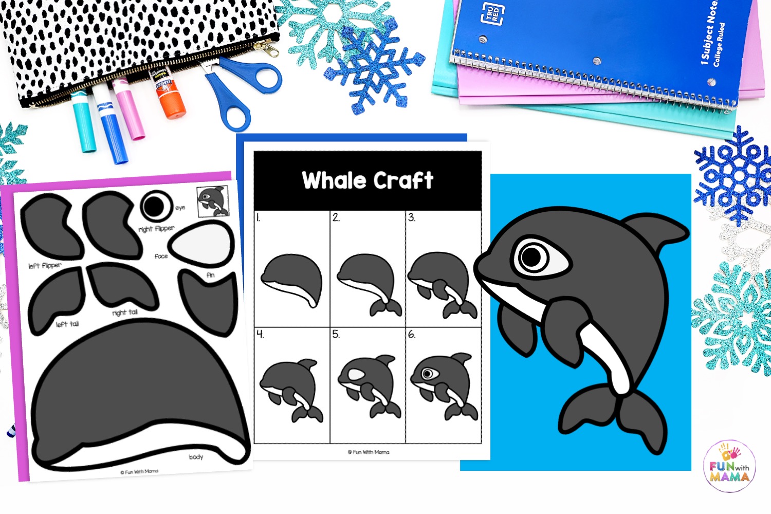 step-by-step instructions, labels and pieces