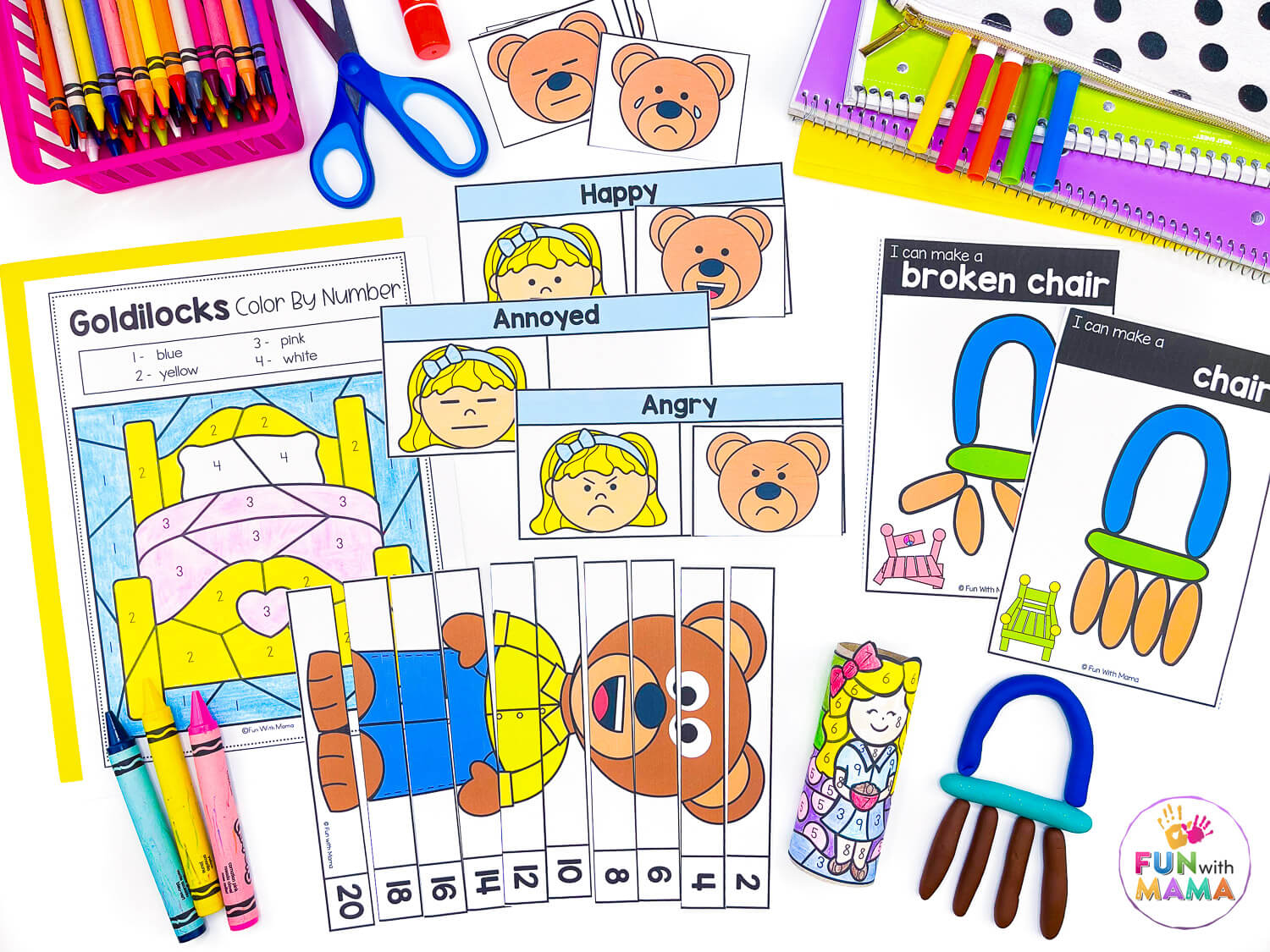 goldilocks and the three bears fine motor activities