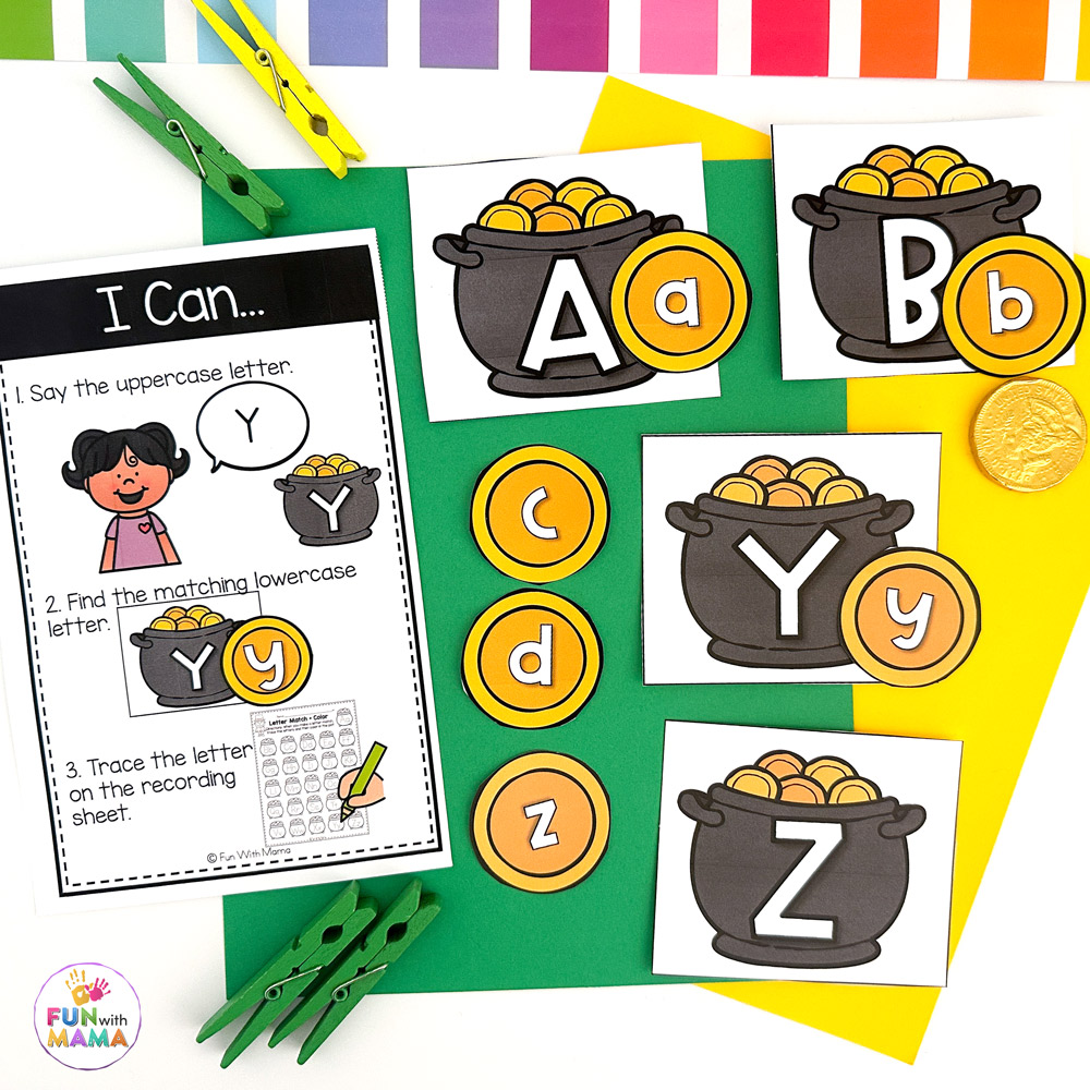 St. Patrick's Day uppercase and lowercase activity