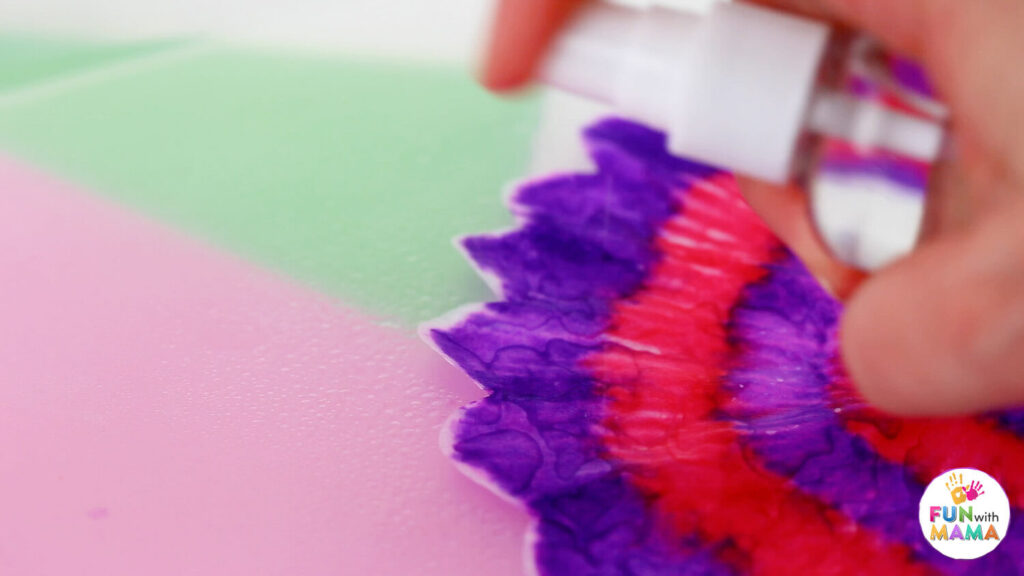 colored coffee filter flowers
