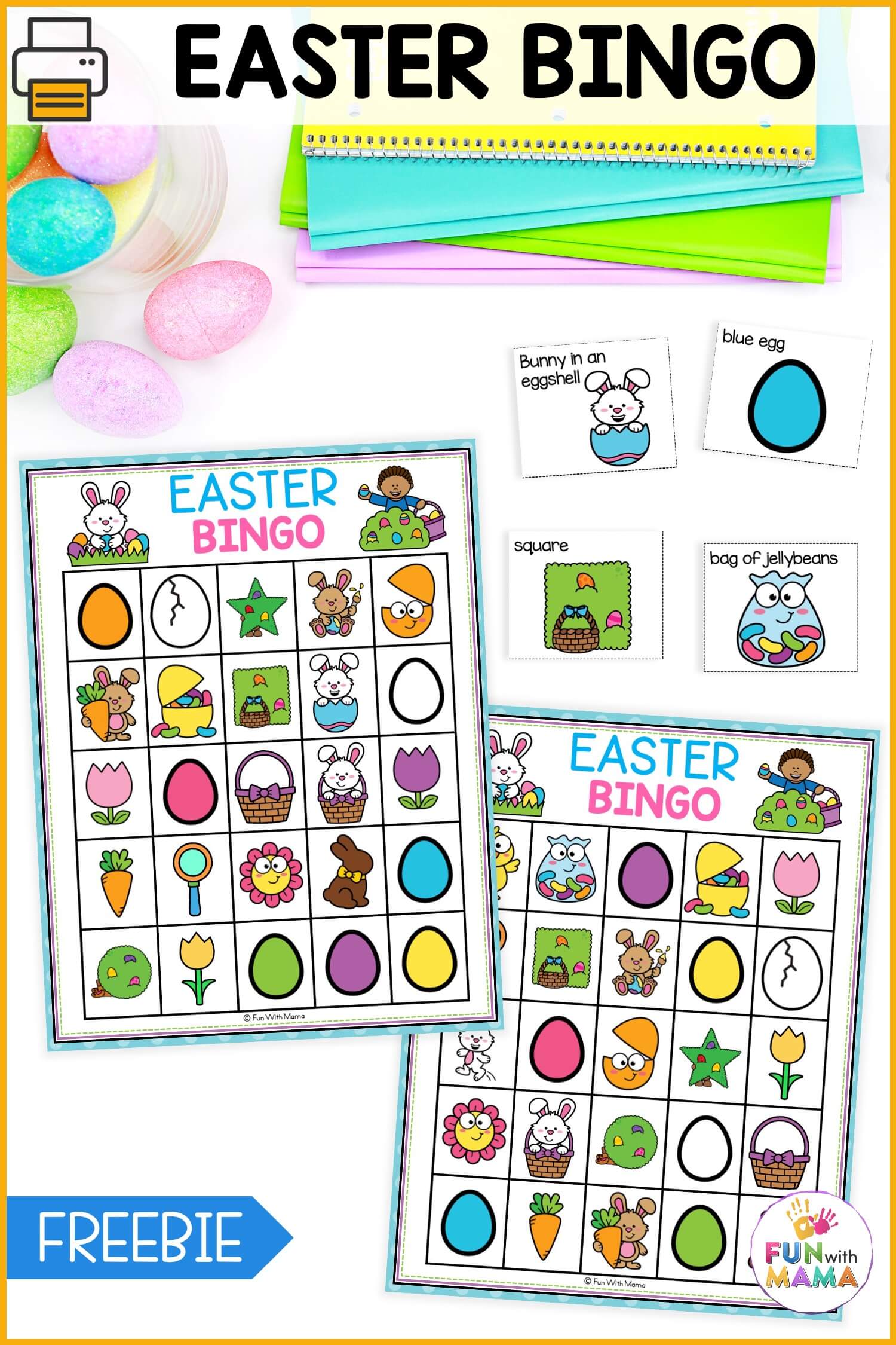Easter bingo for kids and adults 