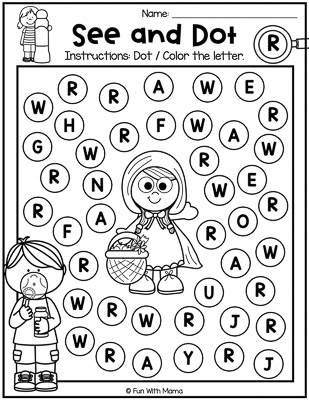 little red riding hood letter r worksheet