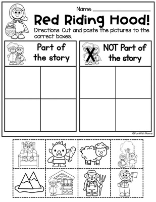 little red riding hood worksheet