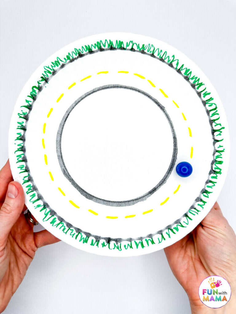 paper plate race track activity