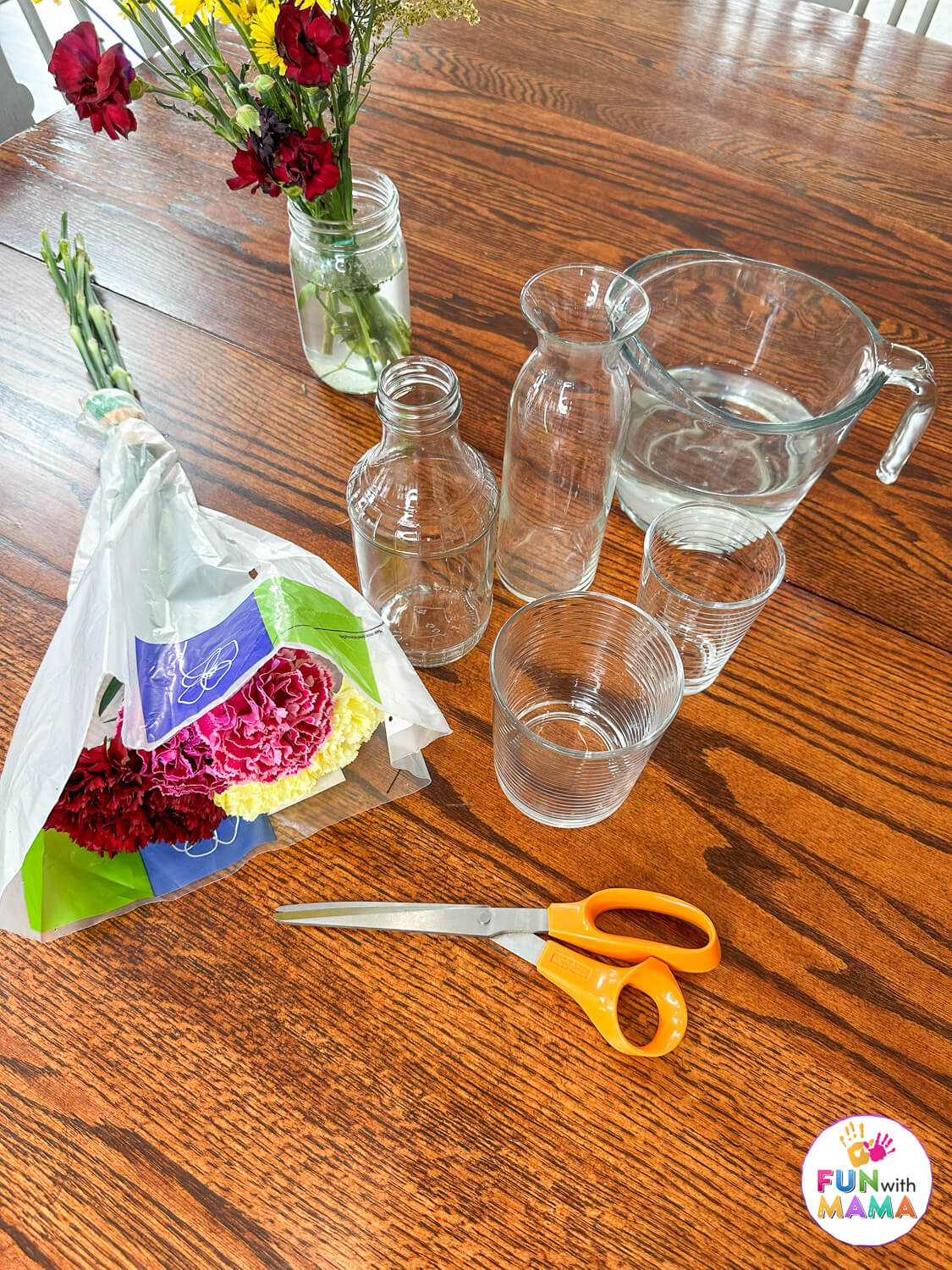 montessori flower arranging supplies