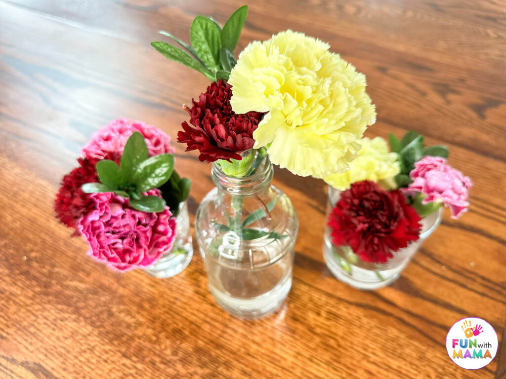 kids flower arrangements in vases