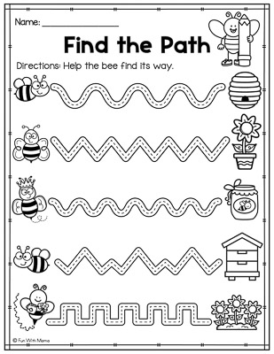 find the path spring worksheets