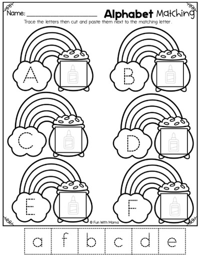 alphabet matching worksheet