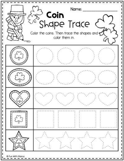coin shape tracing