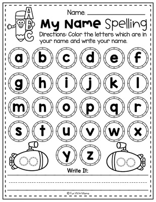 name spelling transportation worksheet