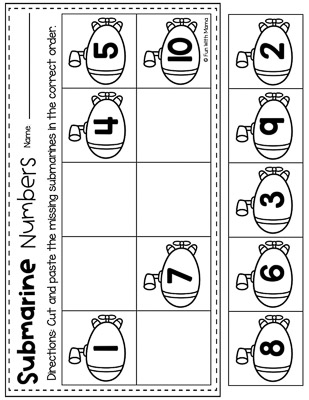 numbers transportation worksheet