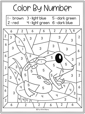 frog color by number