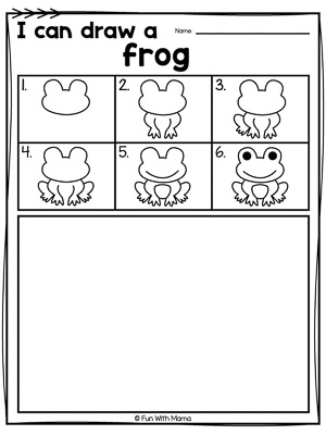 how to draw a frog worksheet