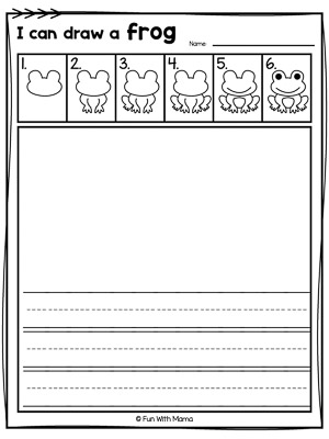 how to draw a frog worksheet