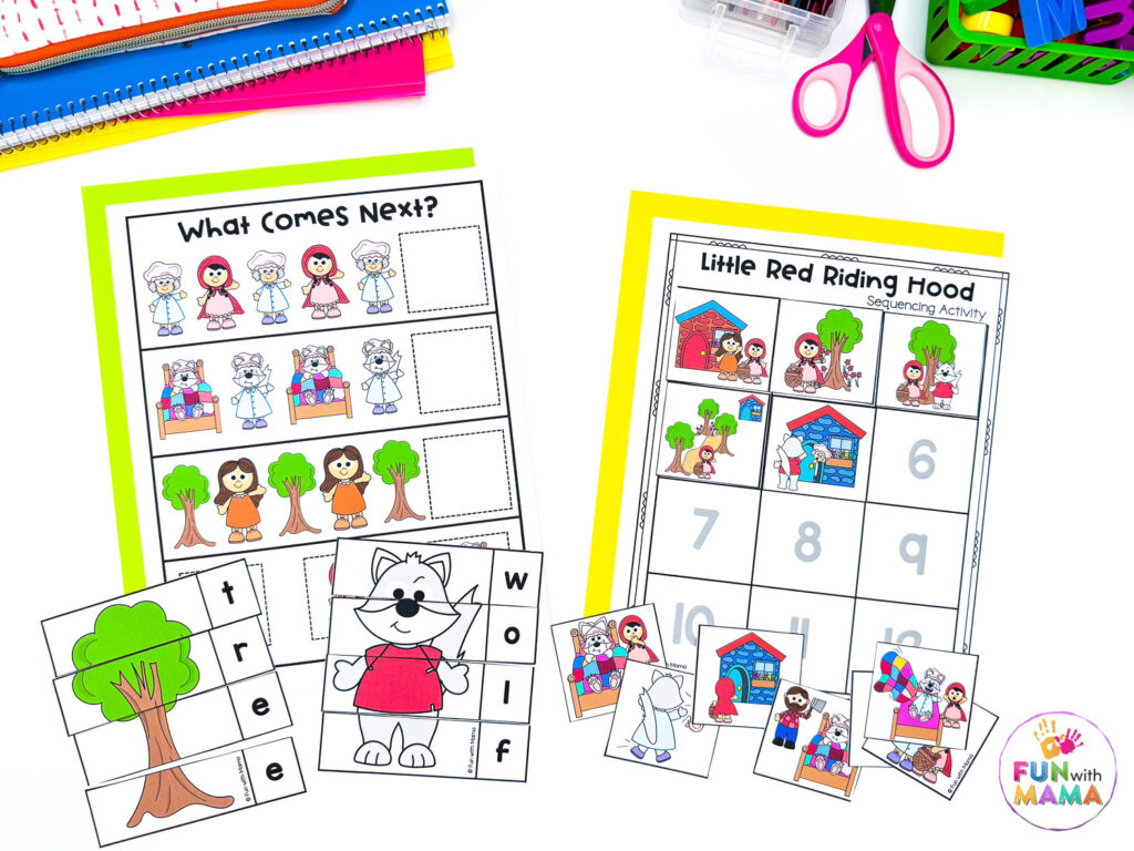 little red riding hood sequencing activity