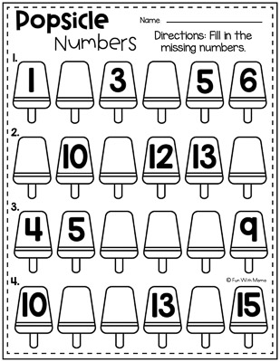 fill in missing numbers