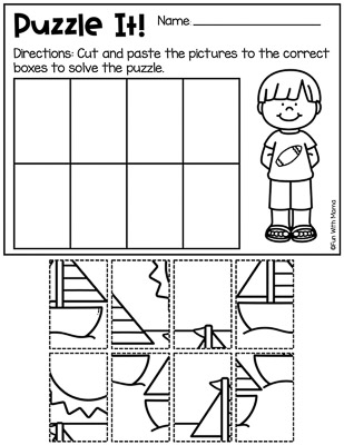 Cut and paste to solve a puzzle