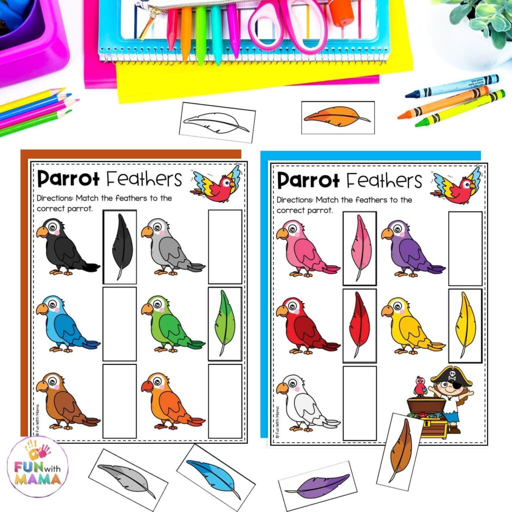 match parrot feathers