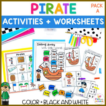 pirate activities and worksheets