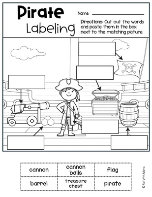 pirate labelling pirate activities for preschool