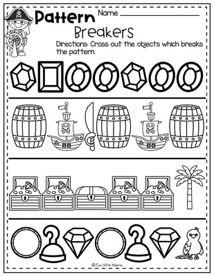 pattern breakers pirate activities for preschool