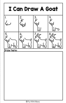 how to draw a goat