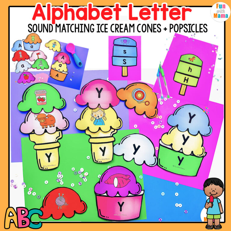 Ice Cream Alphabet Matching Fun - Fun with Mama
