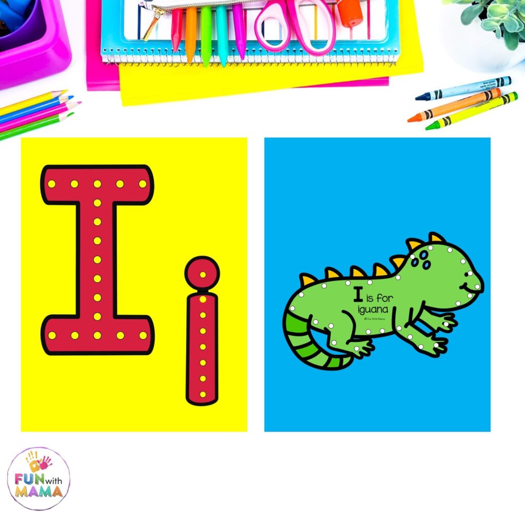 letter i lacing activity
