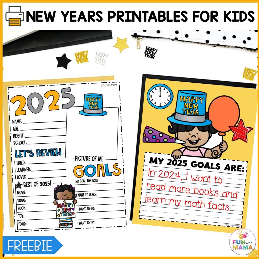 Free New Years Resolution Printables For Kids