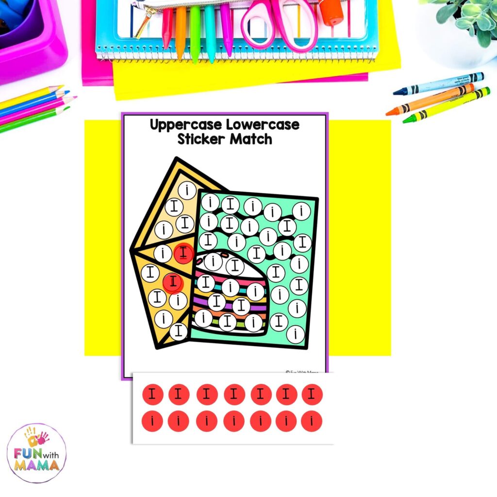 LETTER I dot stickers