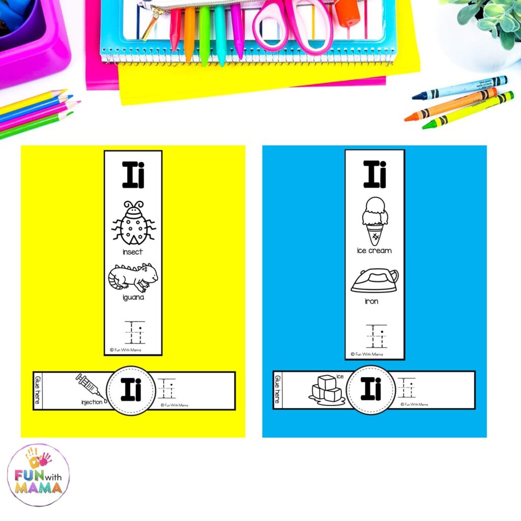 LETTER I bookmark craft