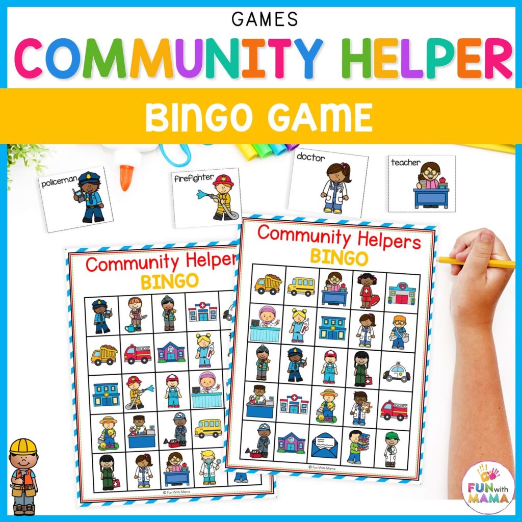 community helpers bingo game