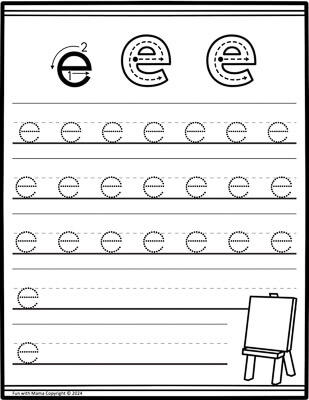 letter e free printable worksheets tracing 