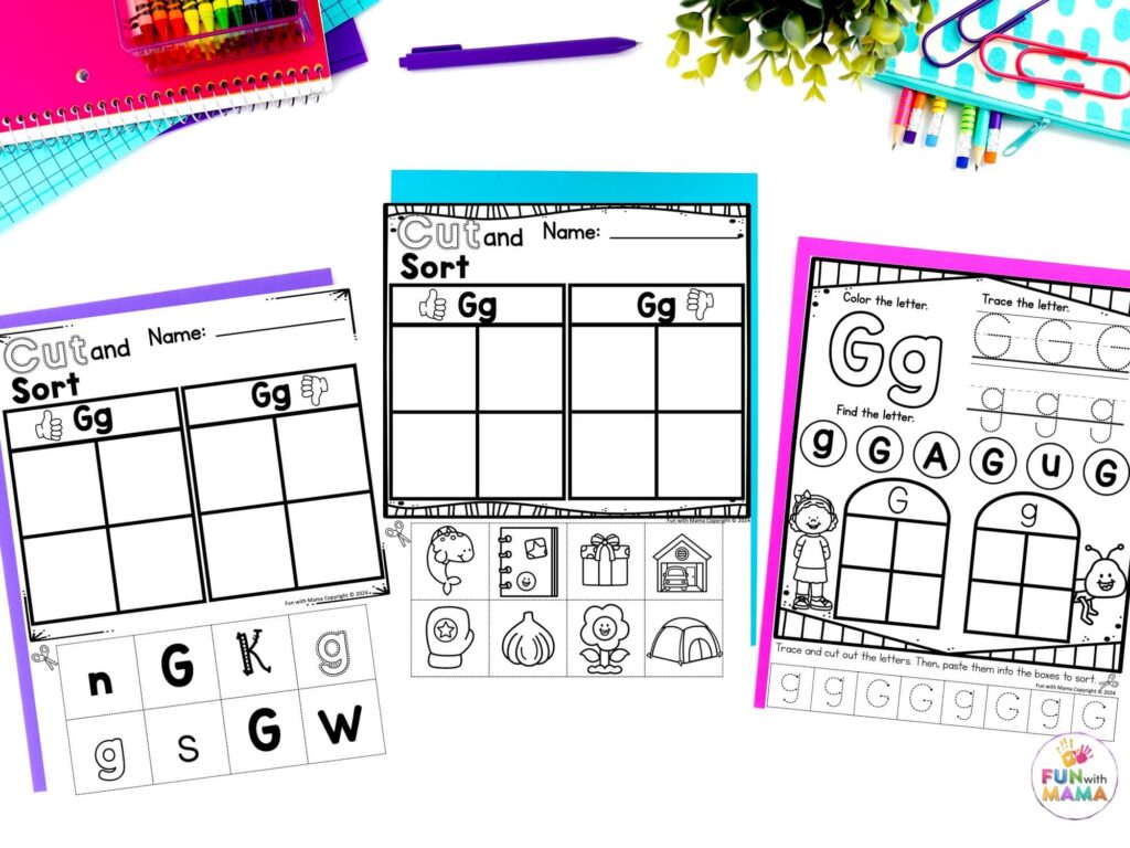 letter g worksheets