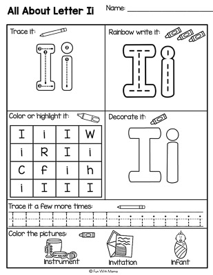 letter i activities